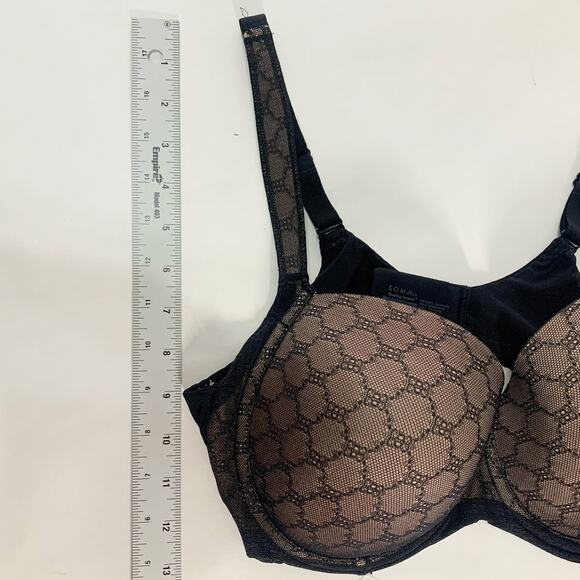 Soma 38D Stunning Support Geo Lace Full Coverage Bra Underwire Comfort - Picture 5 of 6